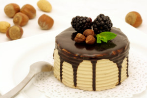 Hazelnut and chocolate cake